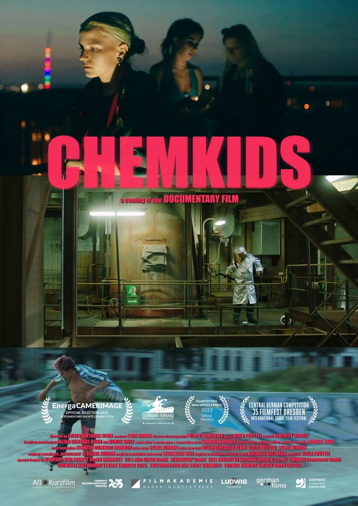 Chemkids, Julius Blum. Leon Harms, Die Post Film, Die Post Audio Post Produktion, Audio Postproduction, Sound Postproduction, Rachel Oker, Jonathan Rösch, Jonathan Roesch, Sounddesign, Sound Design, Re-Recording Mixer, Mix, Mischung, Filmton, Location Sound Mixerin, O-Ton Meisterin, Otonmeisterin, Diplom FIlmtonmeisterin