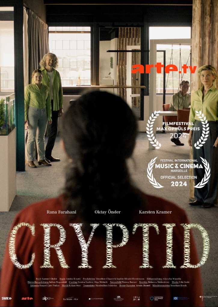 Cryptid, Amina Krami. DIe Post Film, Die Post Audio Post Produktion, Audio Postproduction, Sound Postproduction, Jonathan Roesch, Rachel Oker, Sounddesign, Filmton, Sound Design, ReRecording Mix, Mix, Mischung